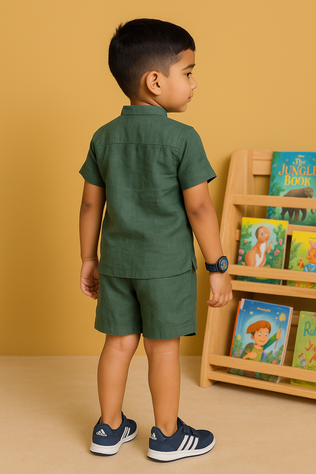 Olive Explorer 100% Cotton Short Set