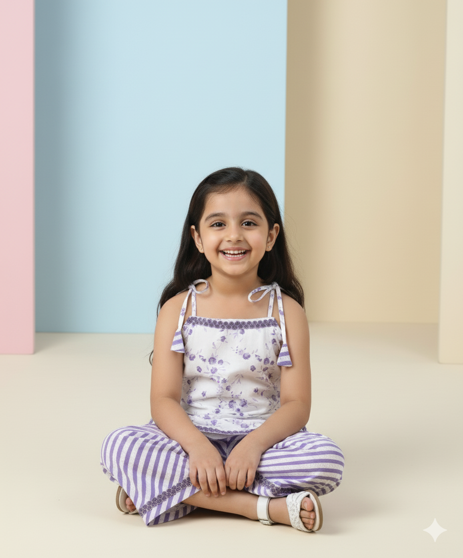 Lavender Blossom Cotton Co-ord Set