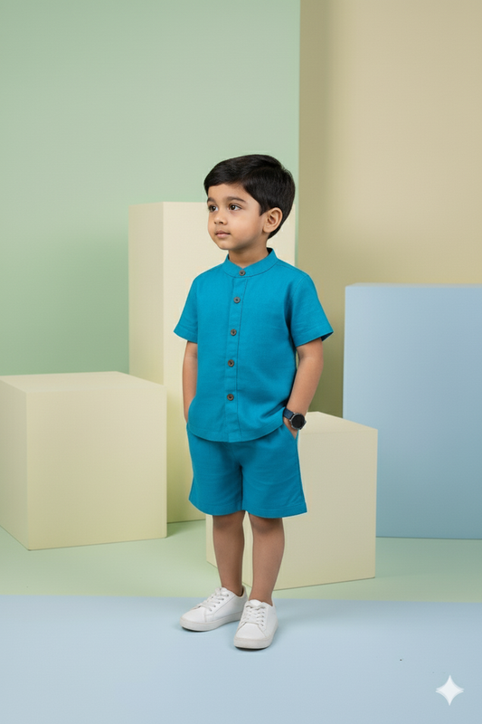 Aqua Star 100% Cotton Short Set