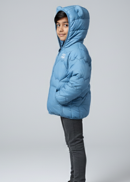Unisex Blue Bear Quilted jacket