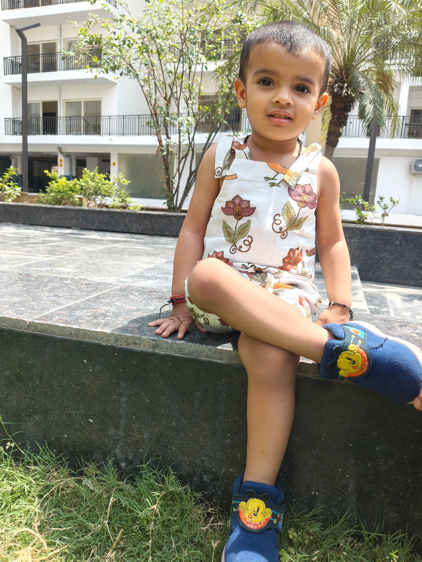 Jungle Chirp Cotton Lined Shorts Set
