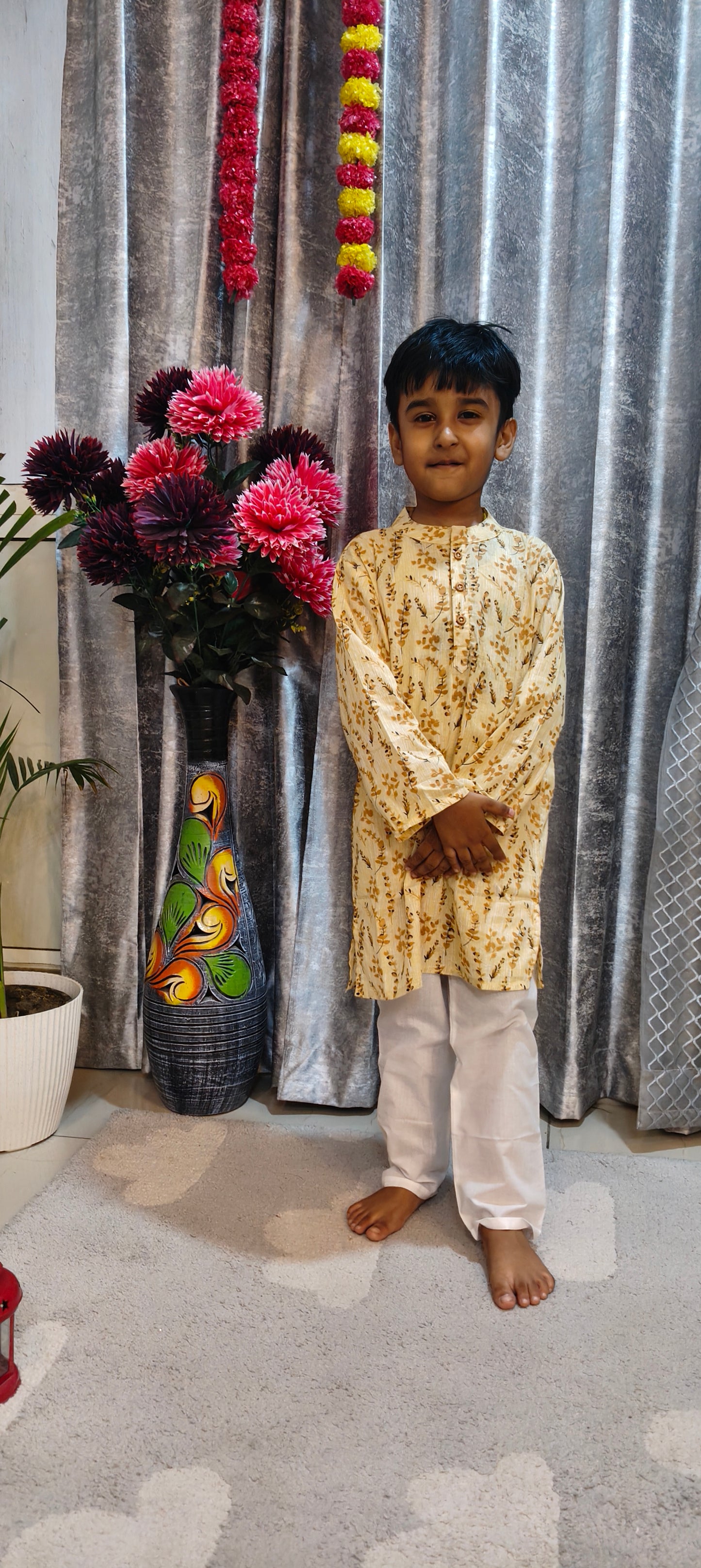 Sunshine Bloom Kurta Pajama Set