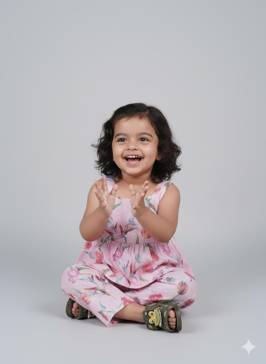 Pink Petals Cotton Co-ord Set