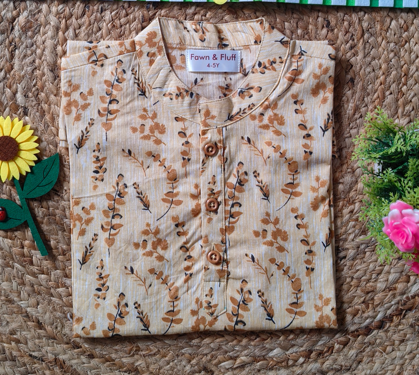 Sunshine Bloom Kurta Pajama Set