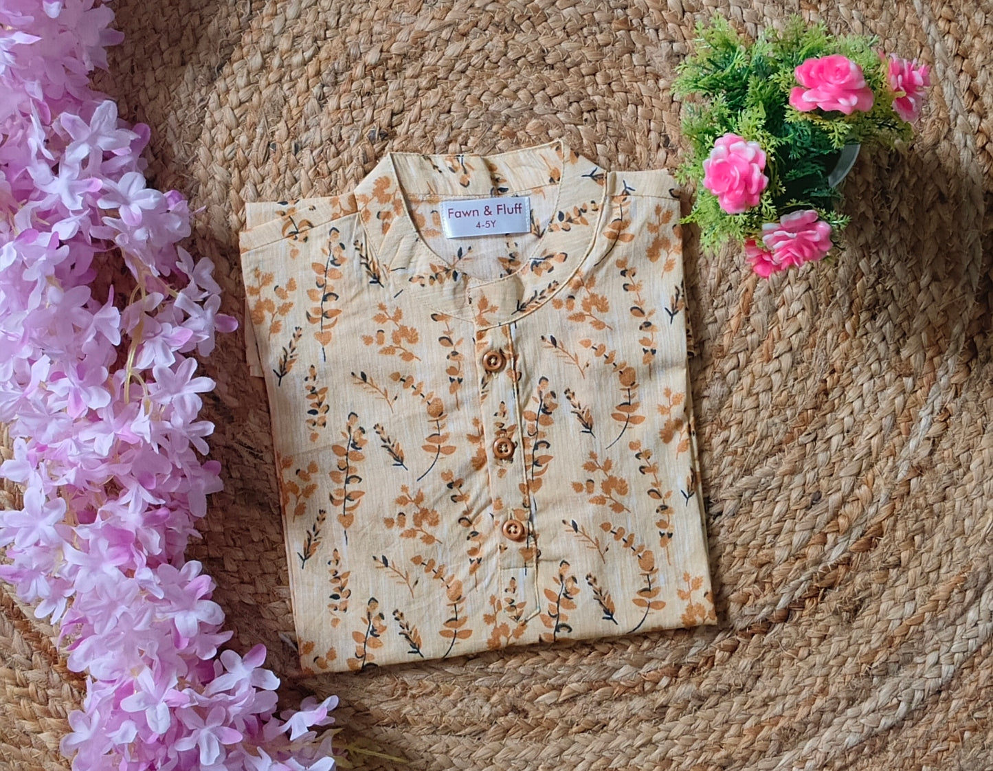 Sunshine Bloom Kurta Pajama Set