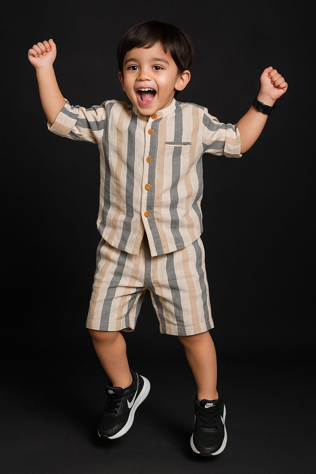 Classic Stripes Shirt & Shorts Set
