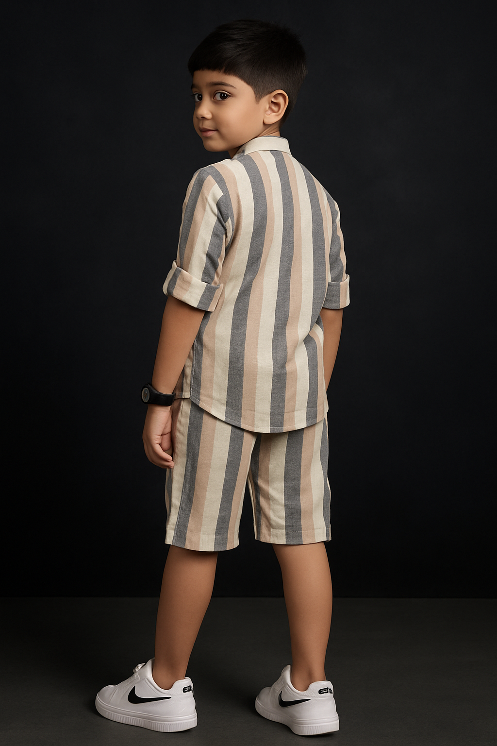 Classic Stripes Shirt & Shorts Set