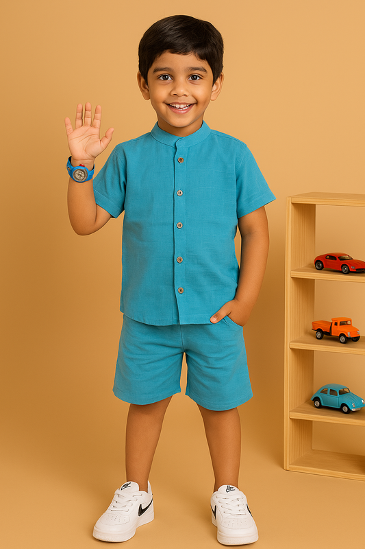 Aqua Star 100% Cotton Short Set