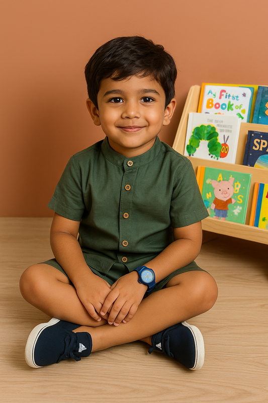 Olive Explorer 100% Cotton Short Set