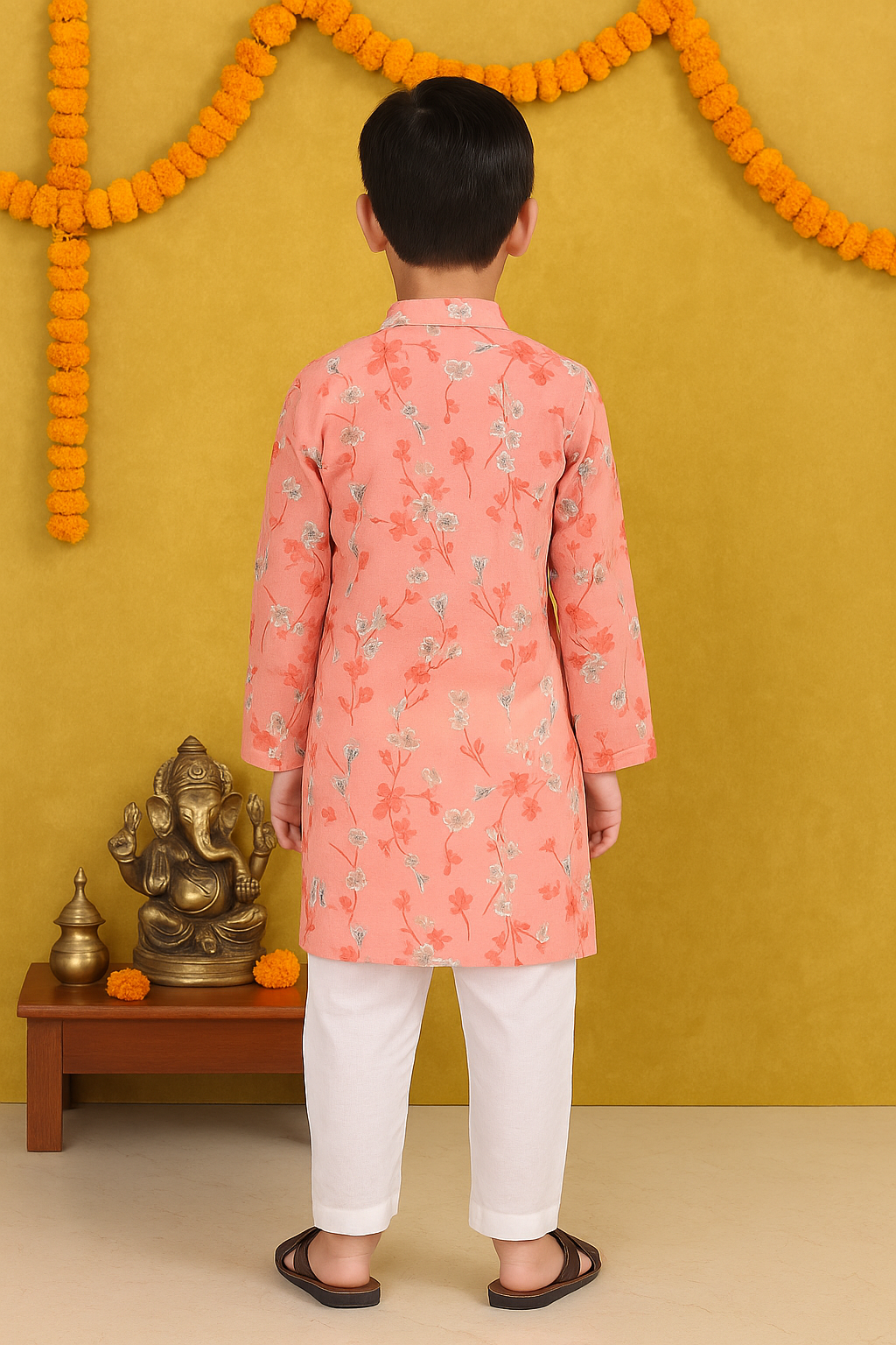 Peach Blossom Kurta Pajama Set