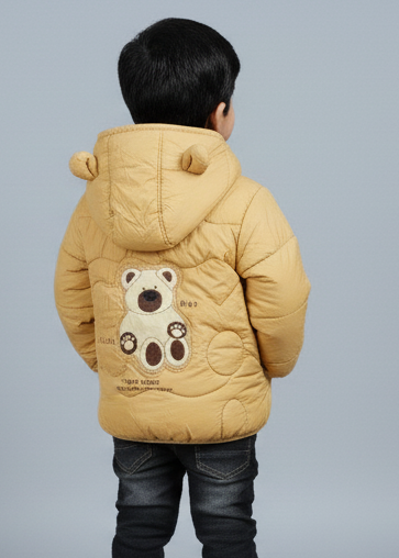 Unisex Mustard Bear Quilted jacket