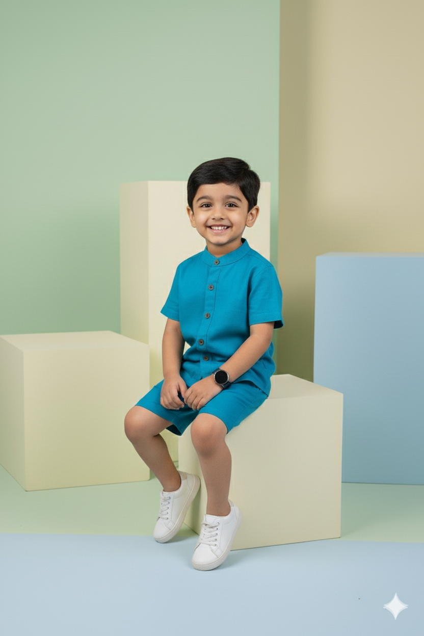 Aqua Star 100% Cotton Short Set