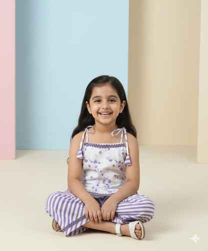 Lavender Blossom Cotton Co-ord Set