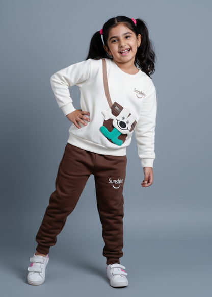 Unisex Brown Sweatshirt & Jogger Set