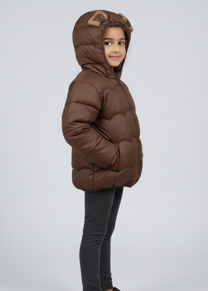 Unisex Brown Bear Quilted jacket