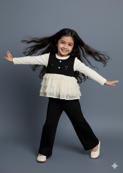 Ruffle Tier Three-Piece Wool Set