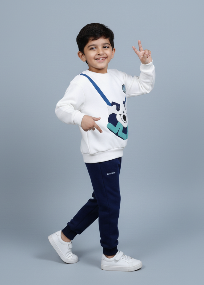 Unisex Blue Sweatshirt & Jogger Set