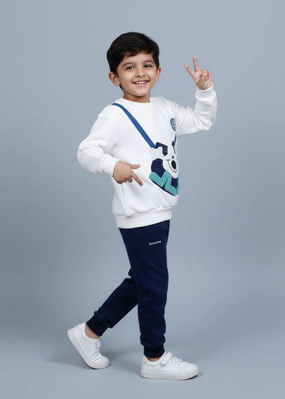 Unisex Blue Sweatshirt & Jogger Set