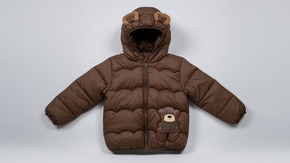 Unisex Brown Bear Quilted jacket