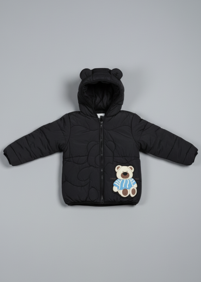Unisex Black Bear Quilted jacket