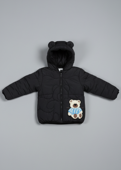 Unisex Black Bear Quilted jacket