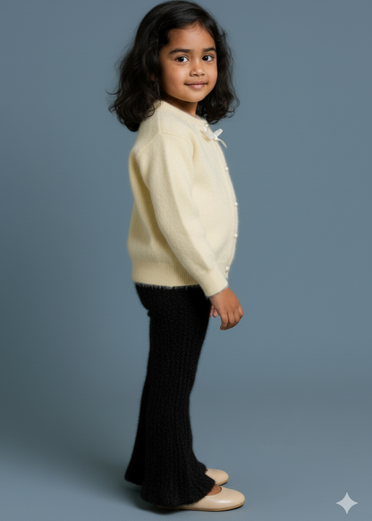 Yellow Fluffy Wool Warm Set