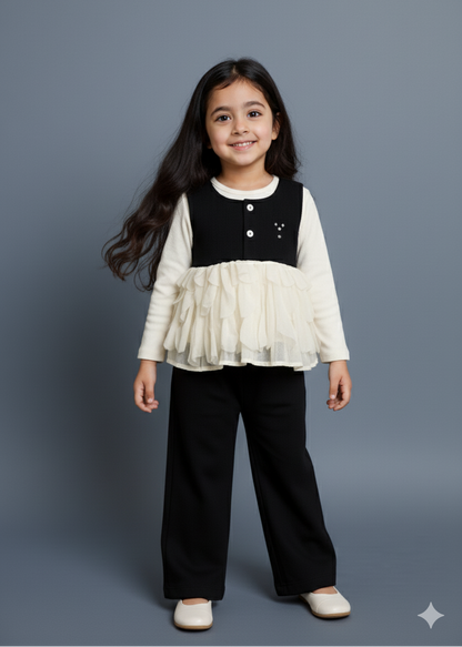 Ruffle Tier Three-Piece Wool Set