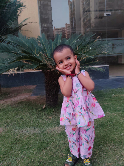 Pink Petals Cotton Co-ord Set