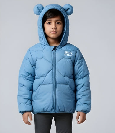 Unisex Blue Bear Quilted jacket